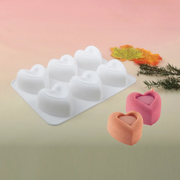 Top Concave Heart-Shaped Mousse Cake Mold Valentine's Day Silicone Cake Molds Kitchen Bakeware Food Grade Dessert Baking Tools